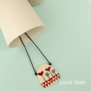 Colección Love tree en porcelana por krea cerámica